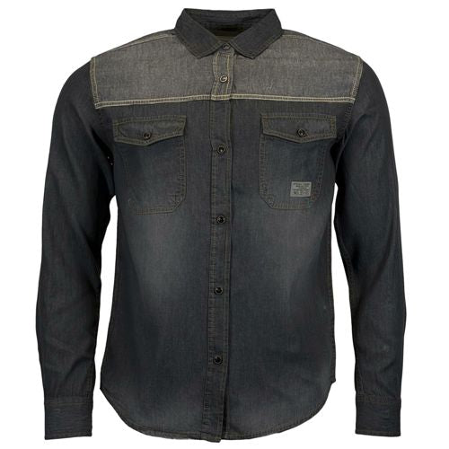 Mens Jack South Long Sleeved Contrast Denim Shirt - Ellianto fashion Men's