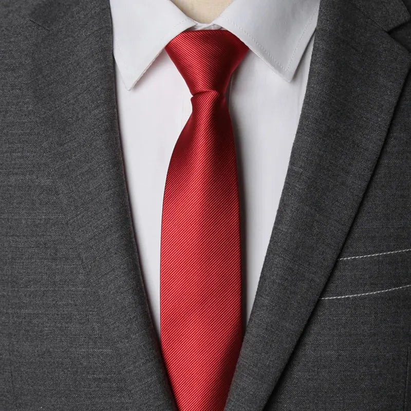 Men Necktie Zipper Lazy Tie Fashion Solid 6cm Ties Business for Man Gravatas Handkerchief Bowtie Mens Wedding Shirt Accessories - Ellianto fashion Men's