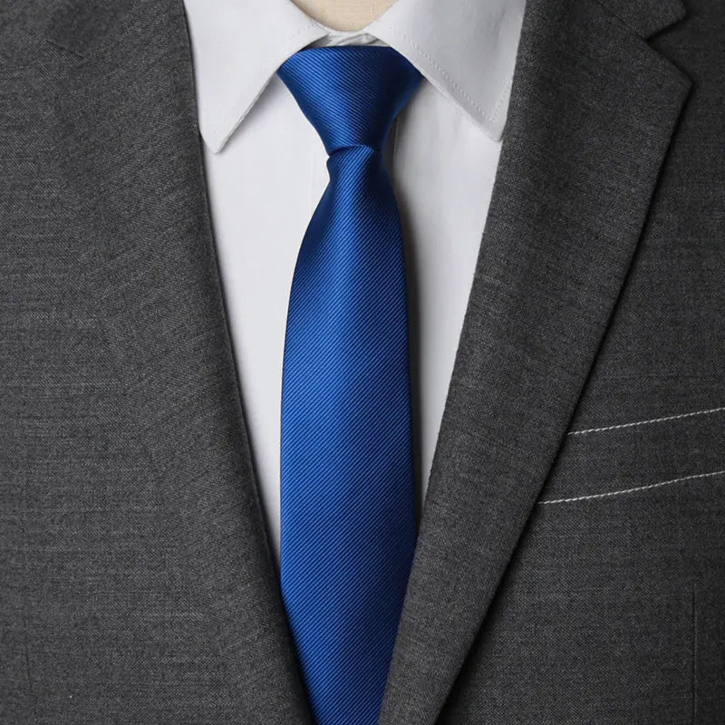 Men Necktie Zipper Lazy Tie Fashion Solid 6cm Ties Business for Man Gravatas Handkerchief Bowtie Mens Wedding Shirt Accessories - Ellianto fashion Men's