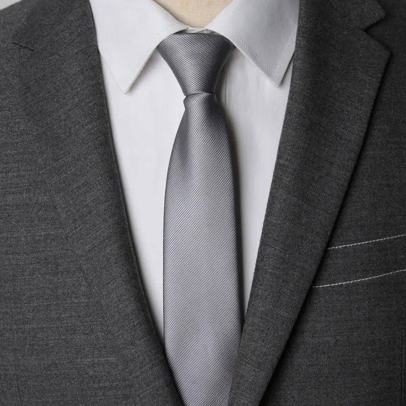 Men Necktie Zipper Lazy Tie Fashion Solid 6cm Ties Business for Man Gravatas Handkerchief Bowtie Mens Wedding Shirt Accessories - Ellianto fashion Men's