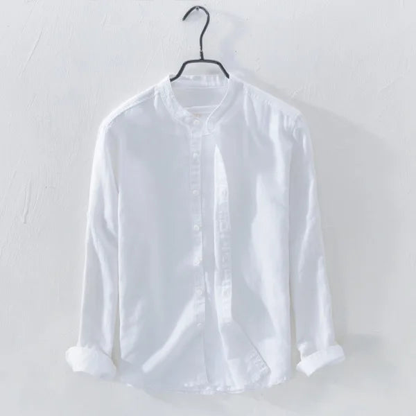 Men’s Cotton & Linen Long-Sleeve Autumn Shirt – Lightweight Comfort with Refined, Timeless Style for the Modern Gentleman