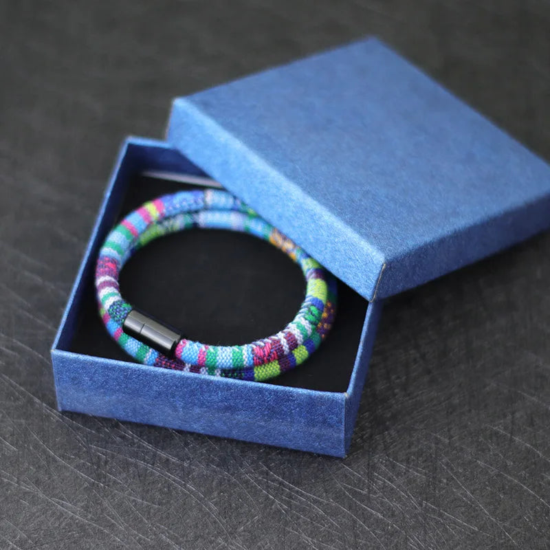 New In Men Bohemia Rope Bracelet Attract Magentic Braclet Adventure Survival Braslet Pulseras Hilo Hombre Beach Surf Brazalete - Ellianto fashion Men's