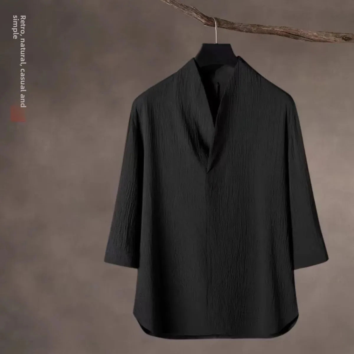 Ice Silk Loose Fit Short Sleeve Men's T-Shirt Set Chinese Style Summer Lightweight Big Size Tang Suit Two Piece Set - Ellianto fashion Men's
