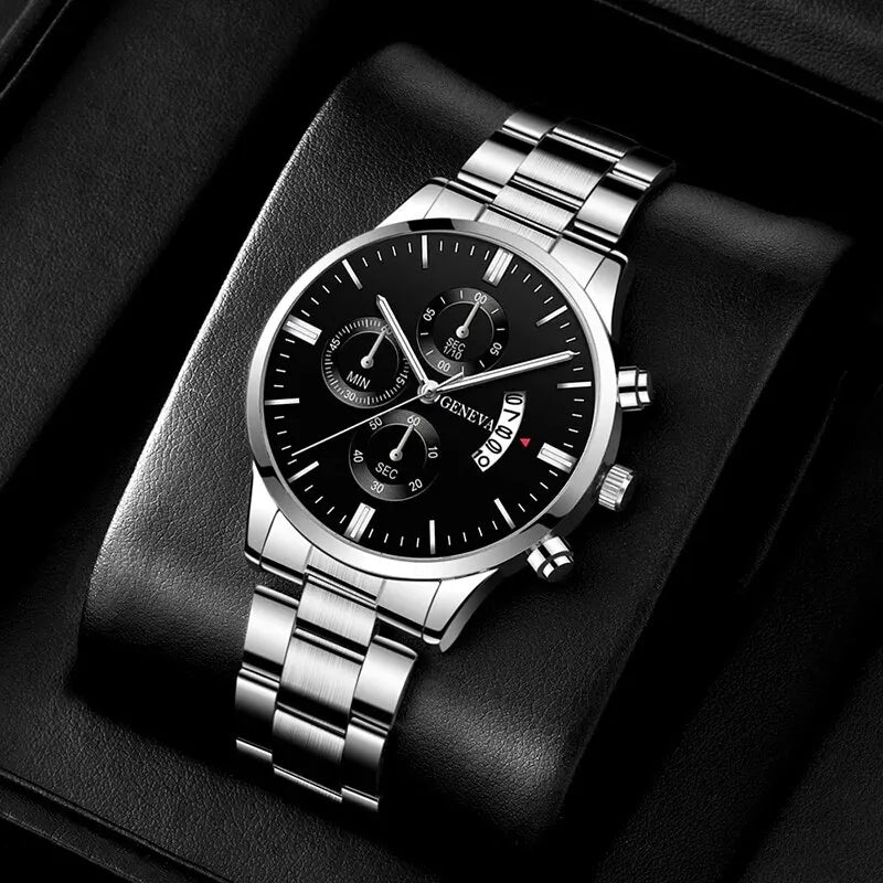 Fashion Men Watch Luxury Calendar Quartz Wrist Watch Business Watches Man Clock Male Bracelet Wristwatch - Ellianto fashion Men's