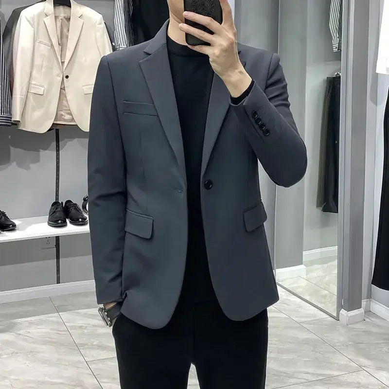 Elegant Cropped Business Blazer for Men – By Ellianto