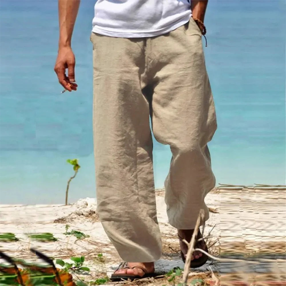 Men’s Summer Beach Pants – Breathable, Loose-Fit Comfort and Effortless Japanese Streetwear Style