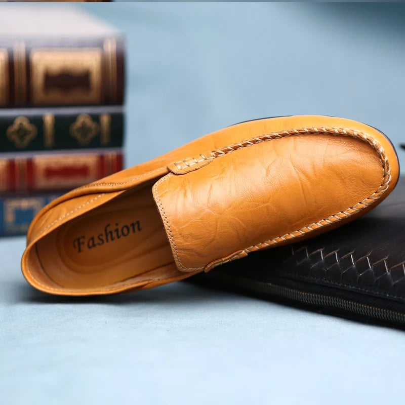 Men's Leather Casual loafers Shoes wedding Dress Shoes New Big Size Moccasins Shoes Suede shoes High Quality zapatos - Ellianto fashion Men's