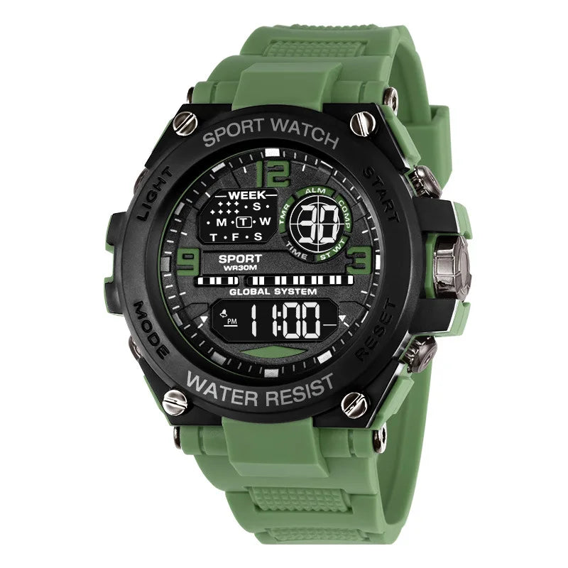 Men Waterproof Sports Watches Multifunction Electronic Watches Anti Drop and Shock-absorbing Wristwatches - Ellianto fashion Men's