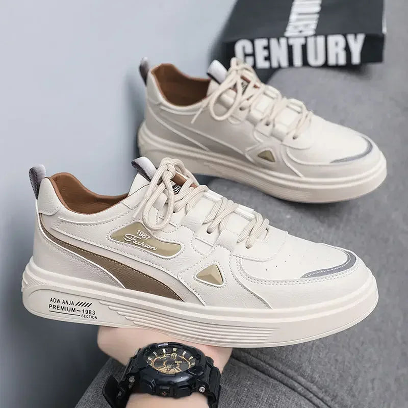Men's Vulcanize Shoes Casual Non-slip Work Sneakers Male Korean Style Offer Breathable Autumn Trendy Cheap High Quality Fashion - Ellianto fashion Men's