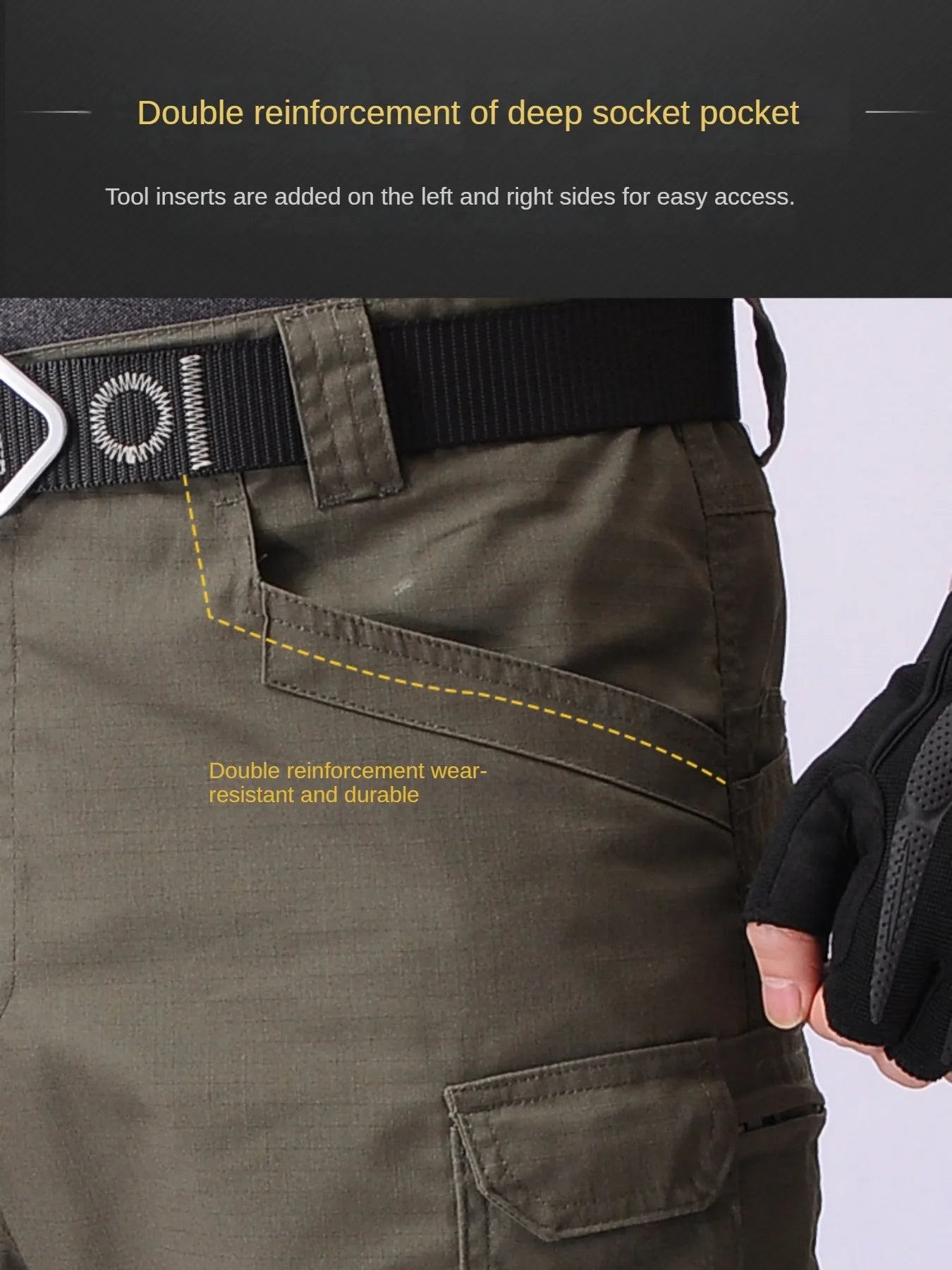 Men's Tactical Trousers Slim Pants Outdoor Overalls Straight Training Multiple Pockets Hiking Fishing Casual Pants Ix7 - Ellianto fashion Men's