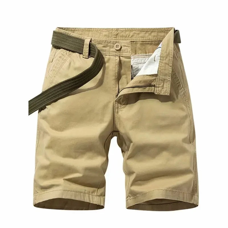 Casual Men's Shorts Trendy Cotton Color Versatile Slim Fit Work Pants Five Minute Pants Loose Fit Casual Style - Ellianto fashion Men's