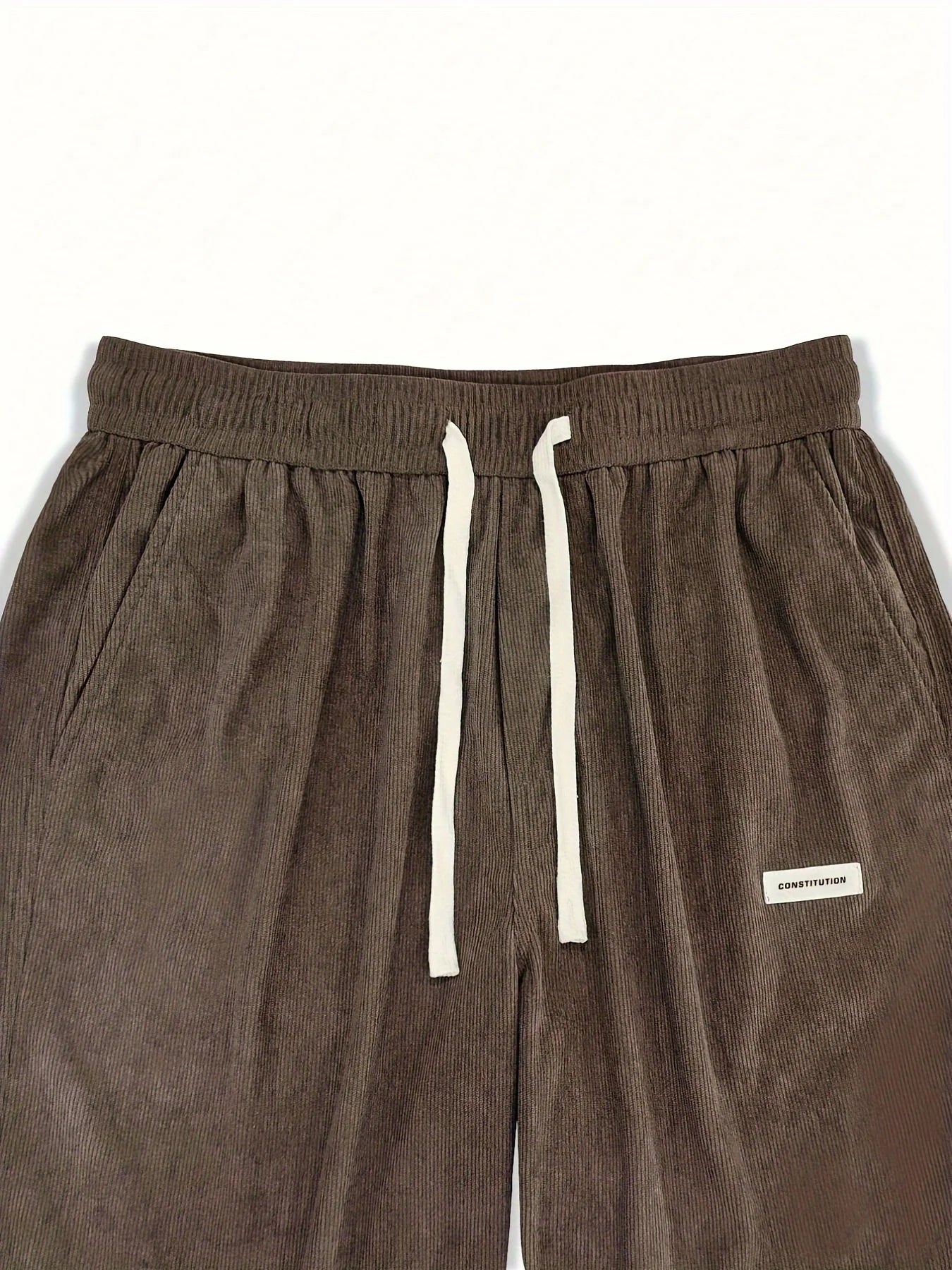 Corduroy pants men clothing Sweatpants Loose-Fit Casual Pants man baggy hosen Regular Length Trousers men cargo pants women - Ellianto fashion Men's