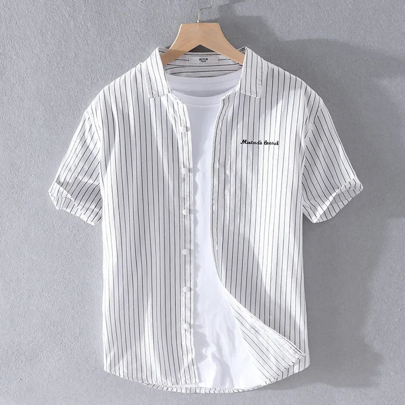 Retro Japanese-Style Short-Sleeve Shirt – Effortless Versatility and Relaxed Confidence for the Modern Man