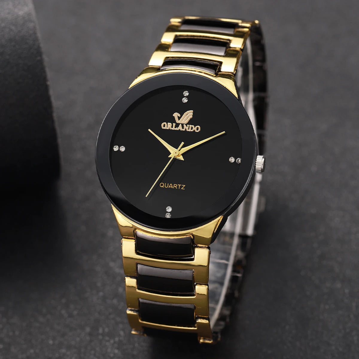 1/3PCS Men Business Watches Fashion Black Steel Band Male Analog Quartz Watch - Ellianto fashion Men's