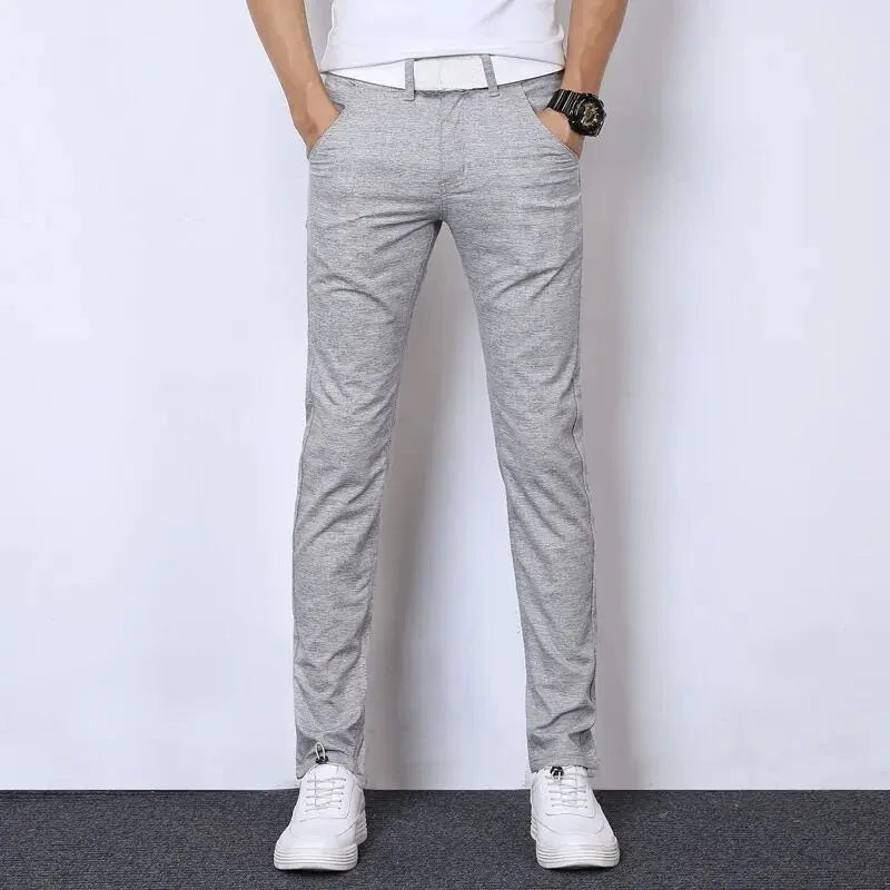 Summer Thin Men's Casual Pants Straight-Leg Loose-Fit Linen Trousers Youth Men's Pants Direct From Manufacturer Wholesale - Ellianto fashion Men's