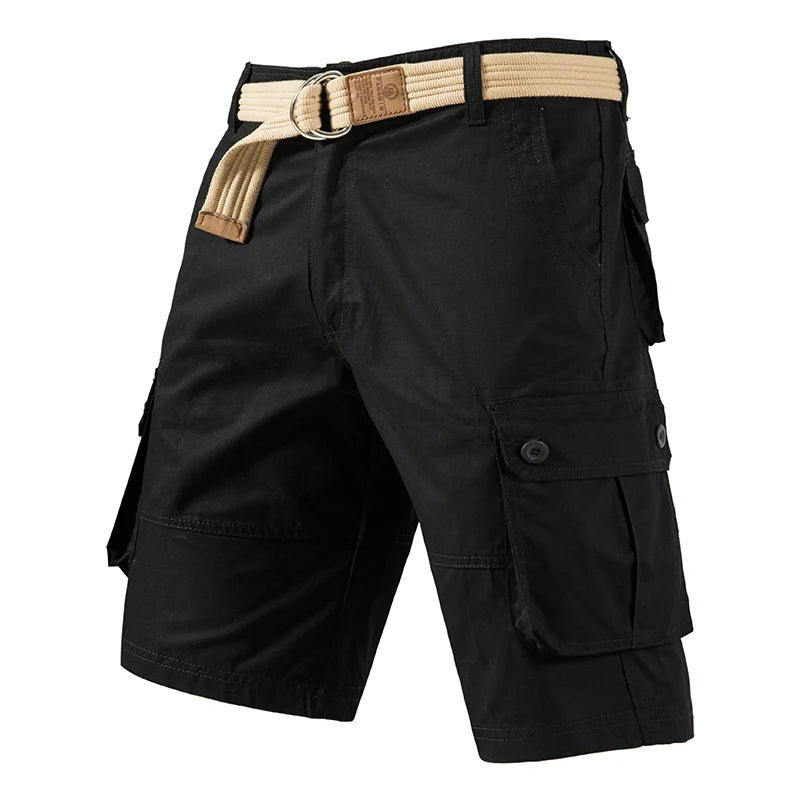 Cargo Knee Shorts Men Sports Casual Bermuda Shorts Plus Size Cotton Half Pants Golf Straight Running Gym Shorts Pants - Ellianto fashion Men's