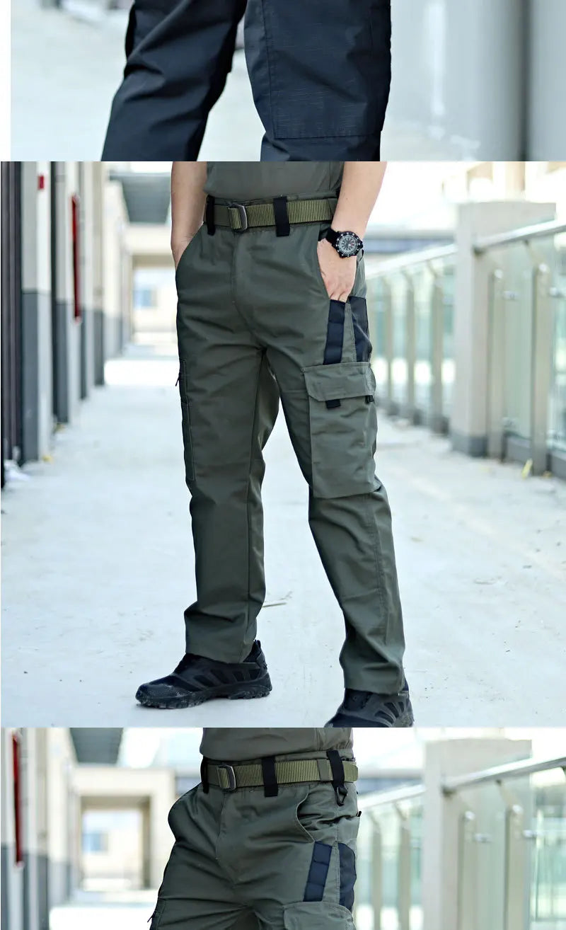 New Tactical Work Pants Men Outdoor Cargo Trousers Multi-pocket Waterproof Pant Autumn Spring Outdoor Workwear Hiking Trousers - Ellianto fashion Men's
