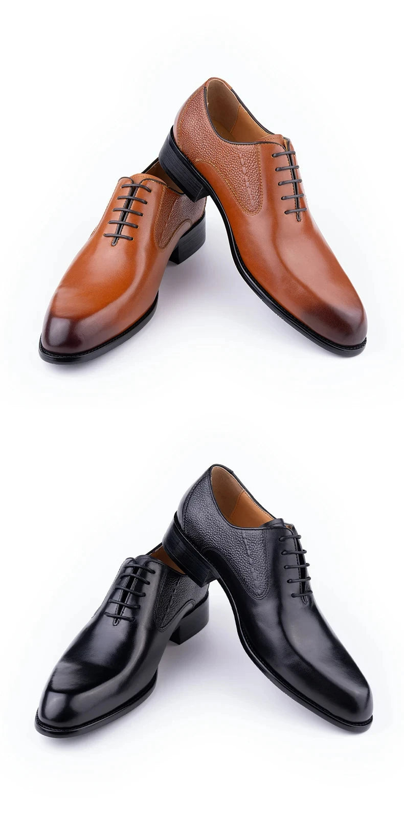 Formal Men's Shoes Fashion Style Men Italian Shoe High Quality Dress Oxfords Handmade Office Party Genuine Leather Business Shoe - Ellianto fashion Men's