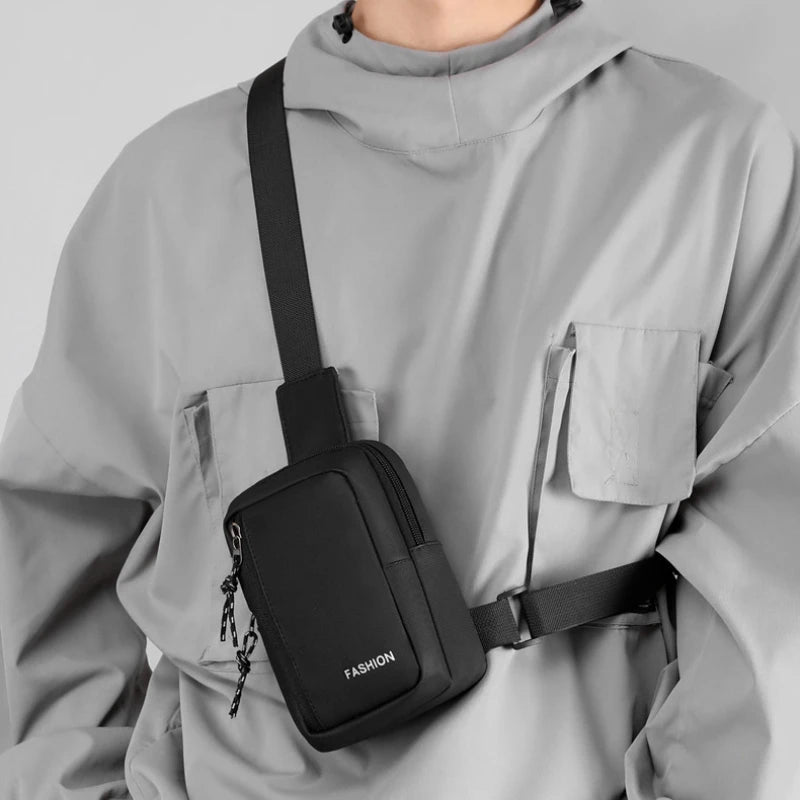 Small Men's Chest Bag Fashion Shoulder Crossbody Bags for Man 2025 Casual Mini Sling Sports Male Handbag Travel Sholder Phone - Ellianto fashion Men's