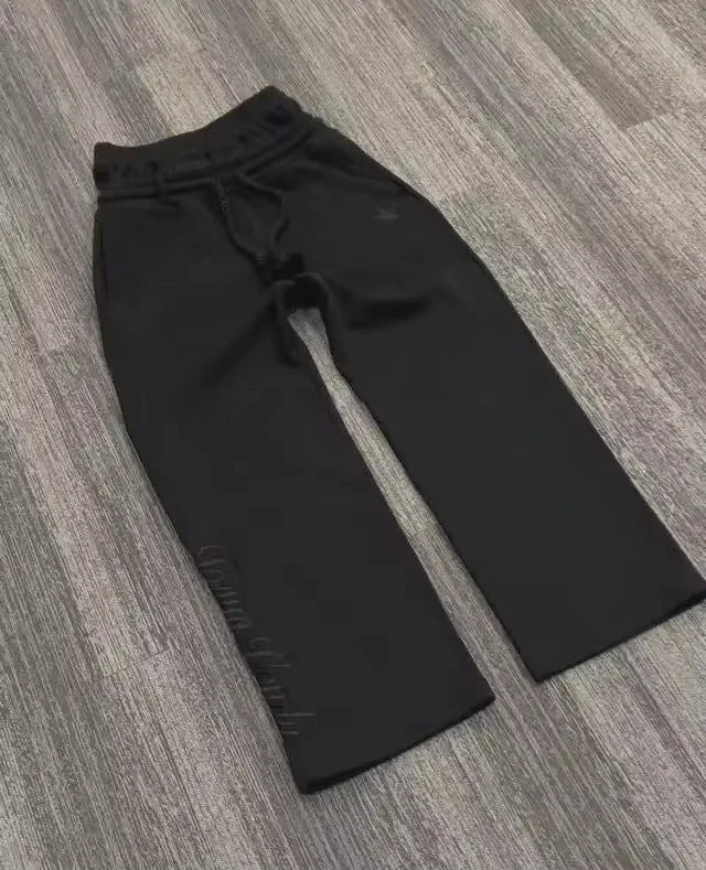 Embroidered Trousers Personality Men Clothing American Street Sweatpants Couple Clothing Matching Trendy Cool Women Pants - Ellianto fashion Men's