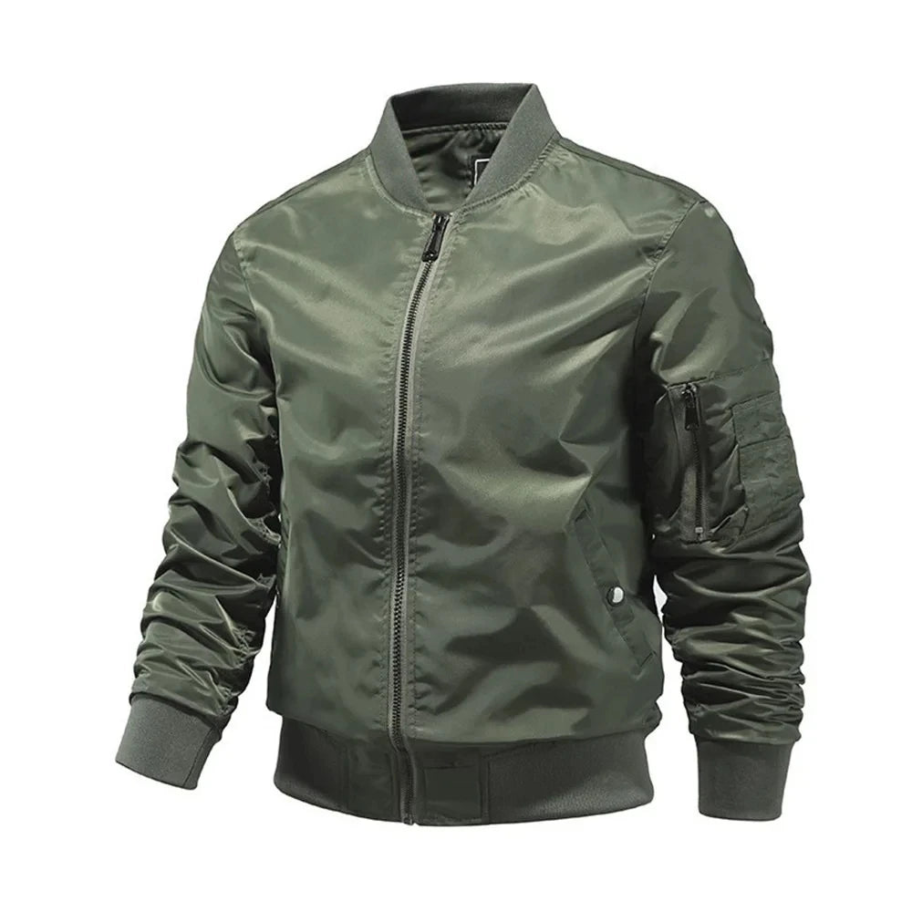 2024 New Spring Summer Bomber Jacket Men Solid Color Fashion Aviator Baseball Jackets New In Outerwears Jackets for Men S-5XL