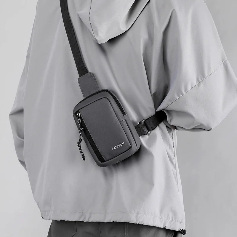 Small Men's Chest Bag Fashion Shoulder Crossbody Bags for Man 2025 Casual Mini Sling Sports Male Handbag Travel Sholder Phone - Ellianto fashion Men's