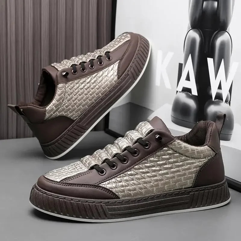 Men's Vulcanize Shoes Casual Non-slip Work Sneakers Male Korean Style Offer Breathable Autumn Trendy Cheap High Quality Fashion - Ellianto fashion Men's