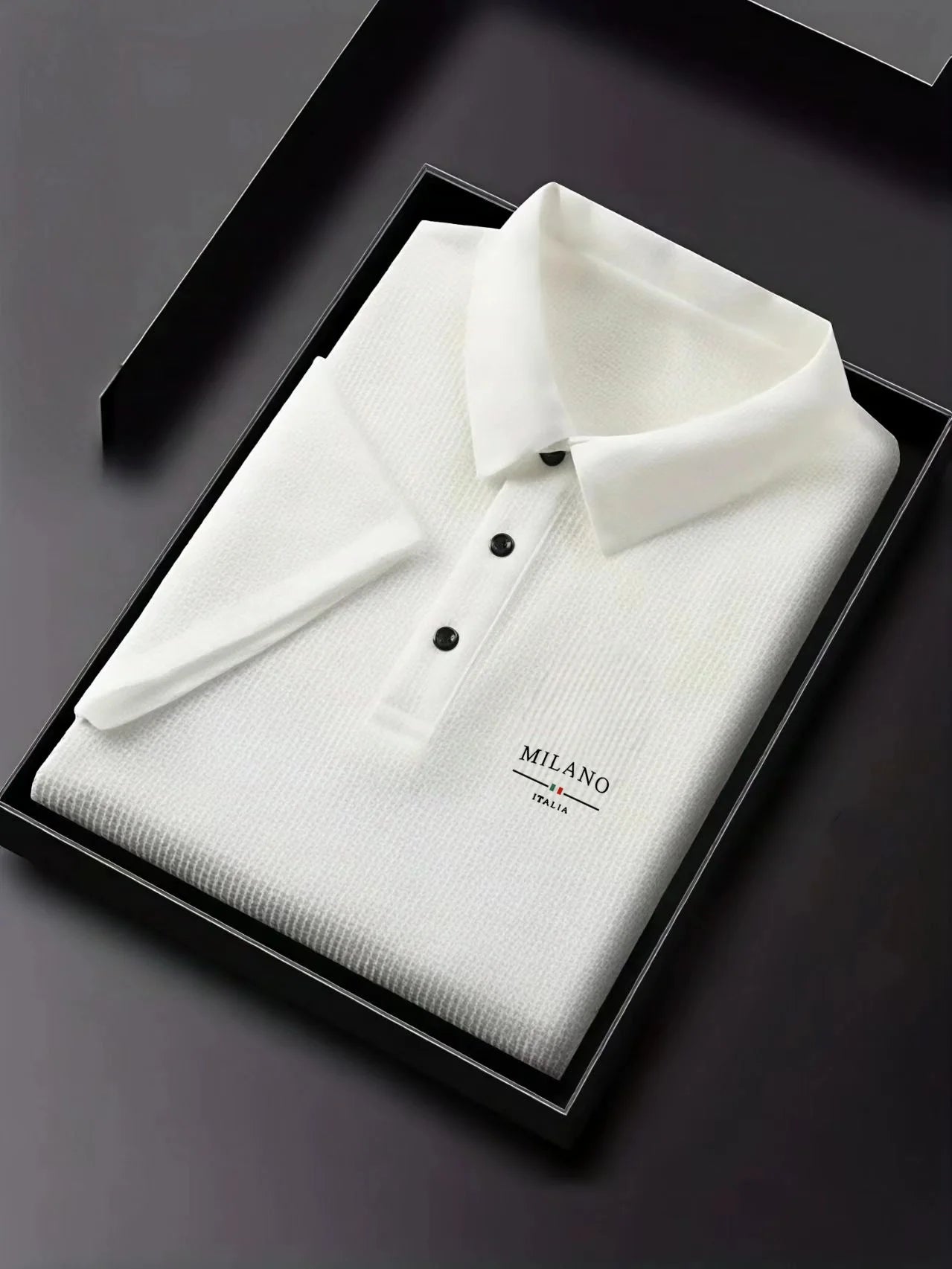 Men's Polo shirt, summer thin lapel short-sleeved, fashionable printed S314MILANO youth casual versatile top - Ellianto fashion Men's