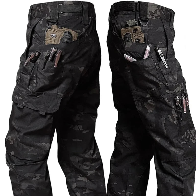 New Tactical Work Pants Men Outdoor Cargo Trousers Multi-pocket Waterproof Pant Autumn Spring Outdoor Workwear Hiking Trousers - Ellianto fashion Men's