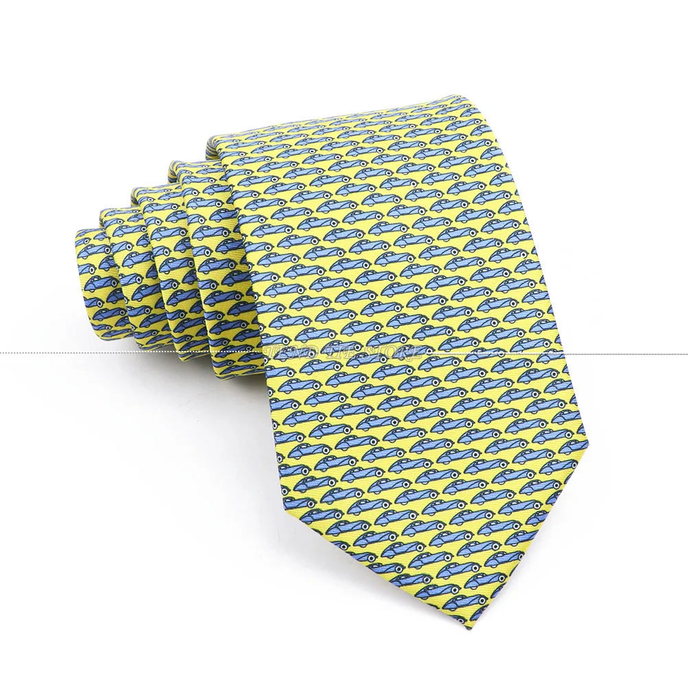 New 42 Colors Men Thin Silk Tie Soft Novelty Animal Fruit Skeleton Cravatas Casual Party Wedding Accessories Gift Free Shipping - Ellianto fashion Men's