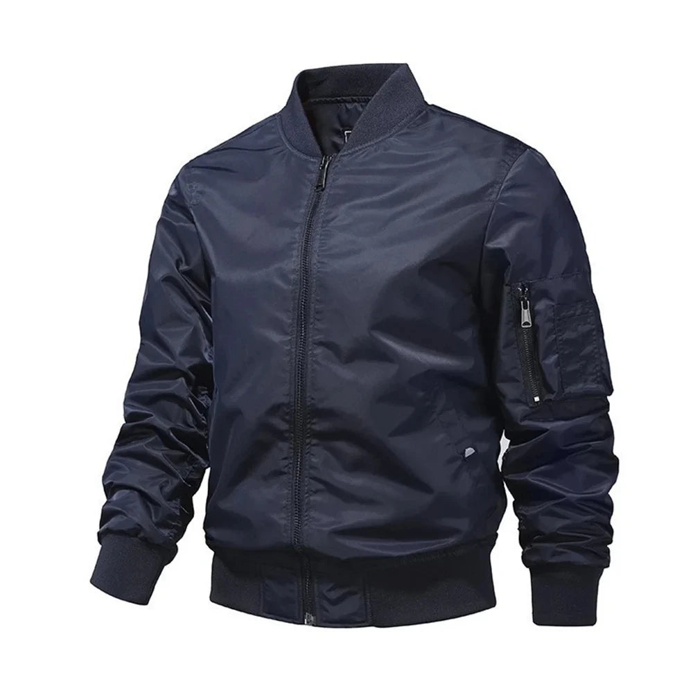 2024 New Spring Summer Bomber Jacket Men Solid Color Fashion Aviator Baseball Jackets New In Outerwears Jackets for Men S-5XL