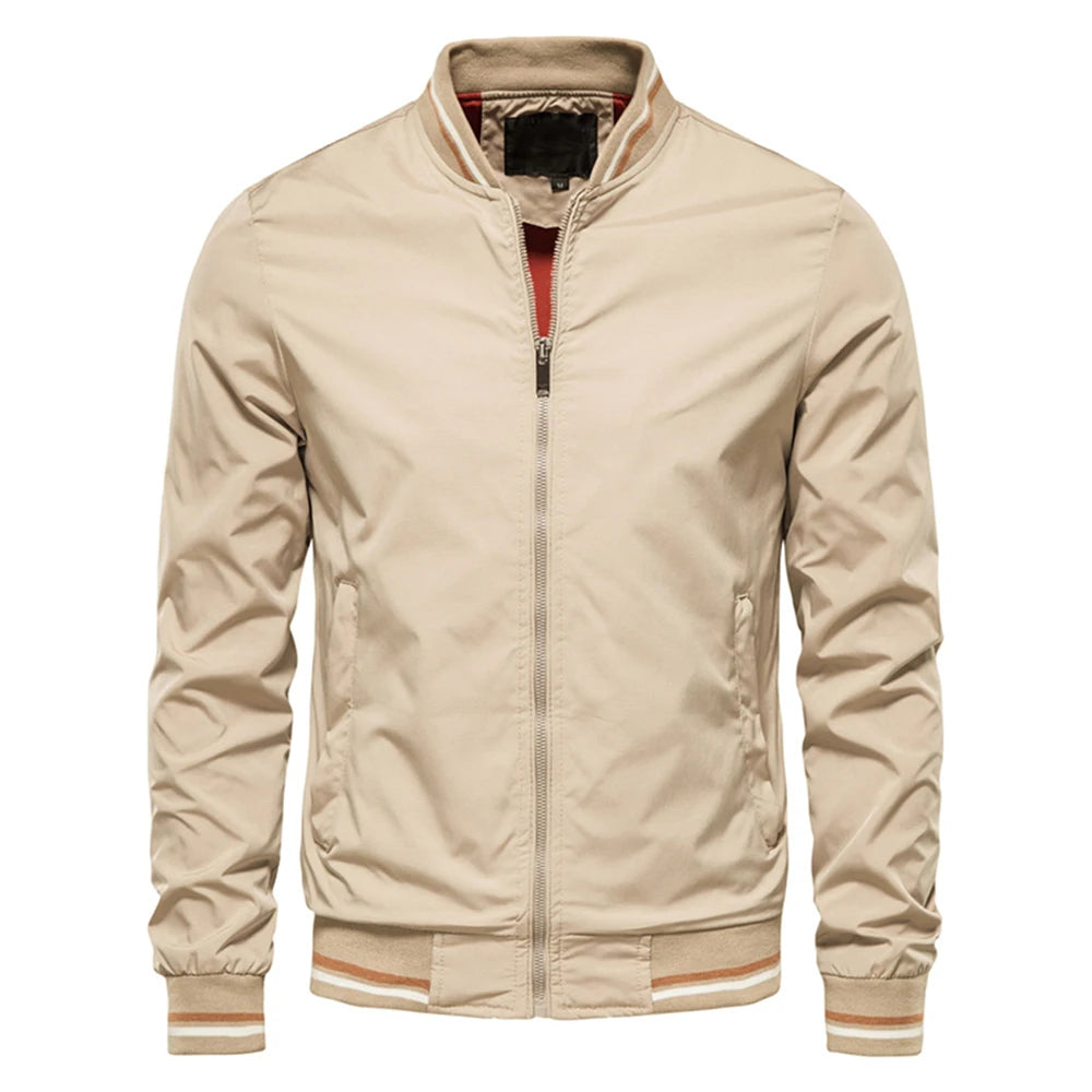 Spring Summer Bomber Jacket Men Black Casual Slim Fit Baseball Mens Jackets New Autumn Fashion High Quality Jackets for Men - Ellianto fashion Men's