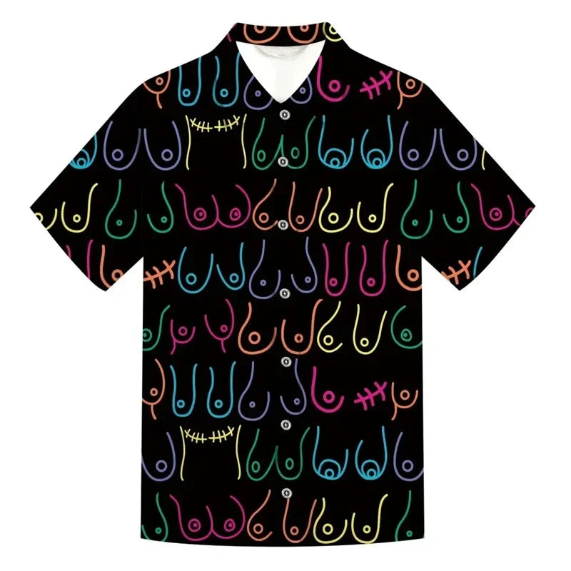 Summer Men’s Beach Shirt – Lightweight Short-Sleeve Comfort with Fun, Personalized Style for the Modern Gentleman