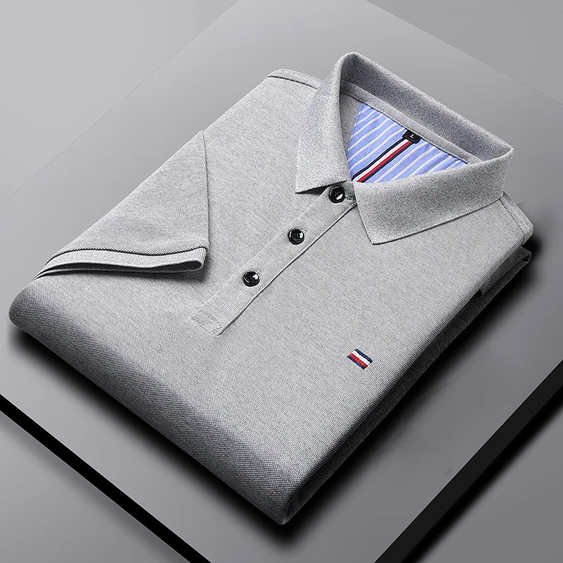 Men's Casual Fashion Polo Shirt Breathable and Comfortable Embroidered Top - Ellianto fashion Men's