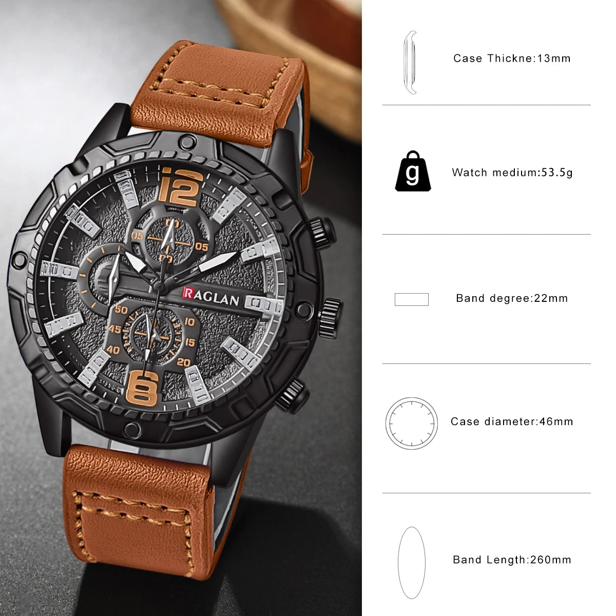 Top Brand Watch For Men Fashion Watches Leather Strap Clock Man Wristwatch Gift Relogio Masculino Reloj Hombres - Ellianto fashion Men's