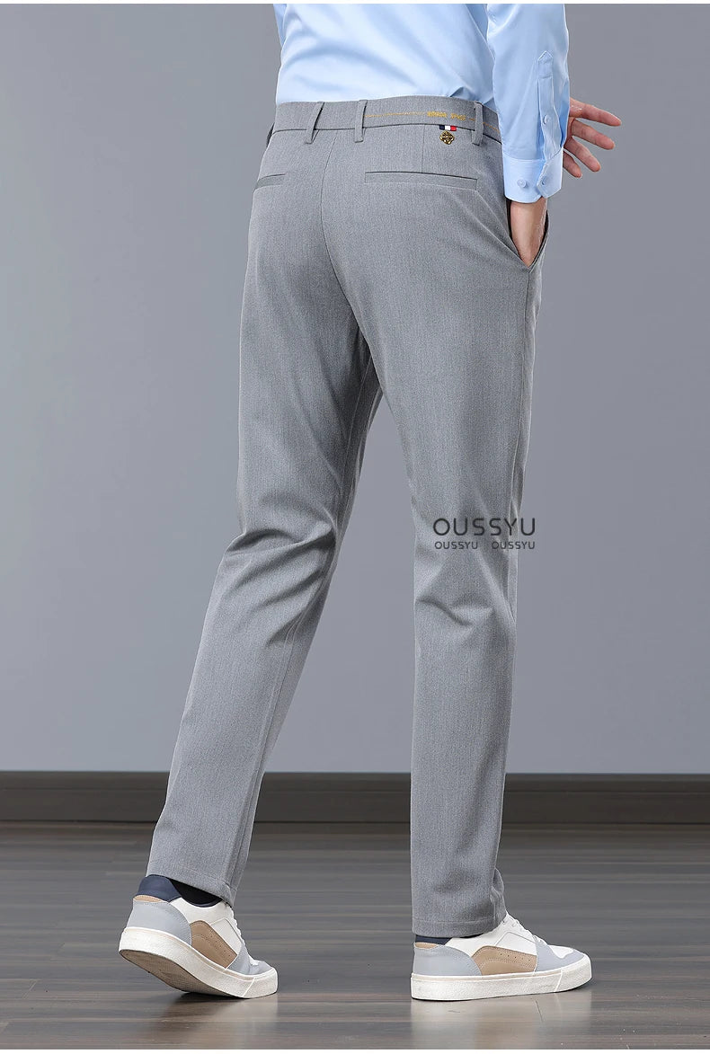 New Spring Summer Luxury Formal Pants Men Business Banquet Party Gentleman France Work Office Formal Pantalones Hombre Clothing - Ellianto fashion Men's
