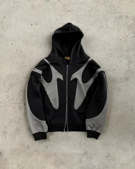 Streetwear Y2K Zip Up Hoodie Men Women New Style Gothic Long Sleeve Jacket Sweatshirt Harajuku Hip Hop Oversized Hoodie Clothes