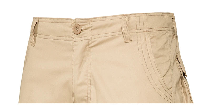 Men's Shorts Loose Large Size Multi-Pocket Overalls Summer Cotton Comfortable Nickel Pants Outdoor Casual Sports Beach Pants - Ellianto fashion Men's
