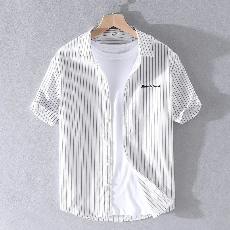 Retro Japanese-Style Short-Sleeve Shirt – Effortless Versatility and Relaxed Confidence for the Modern Man