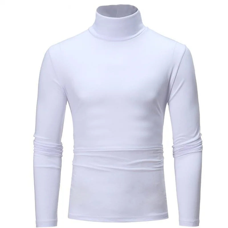 Thermal Underwear Tops Men Spring Clothes Thermal Shirt Autumn Men's Winter Tights High Neck Thin Slim Fit Long Sleeve T-shirt - Ellianto fashion Men's