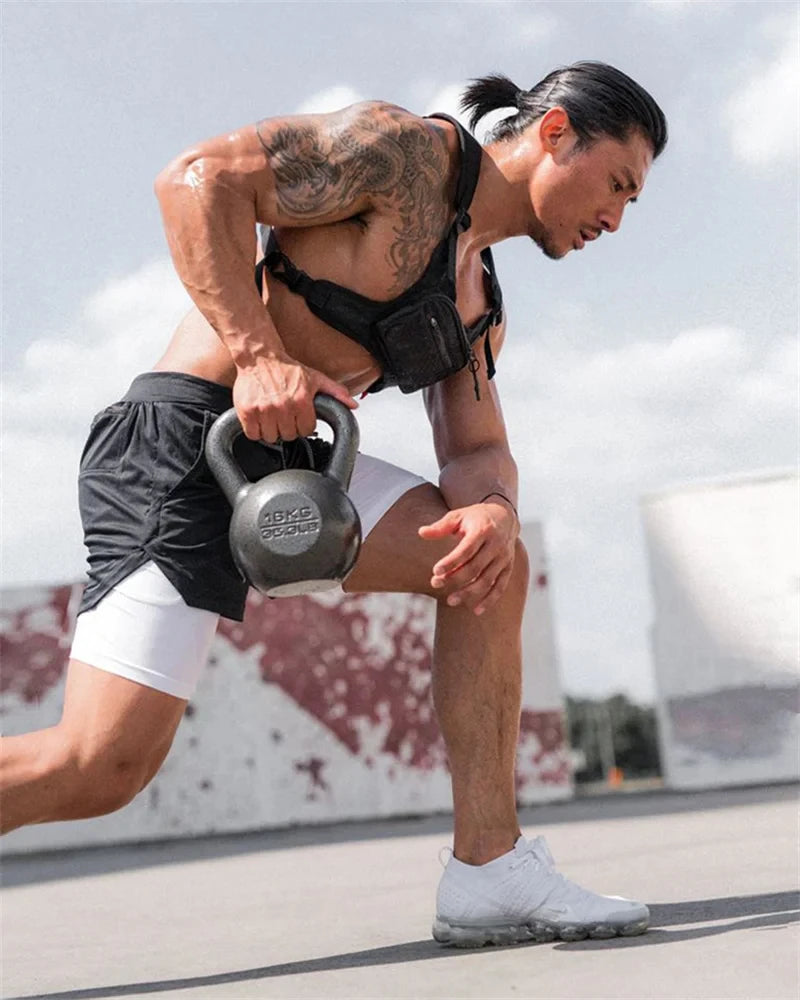 Men's Multi Pocket Shorts Fitness Shorts Casual Beach Sports Lined Skinny Shorts Everyday Style Mesh Camouflage Running Shorts - Ellianto fashion Men's