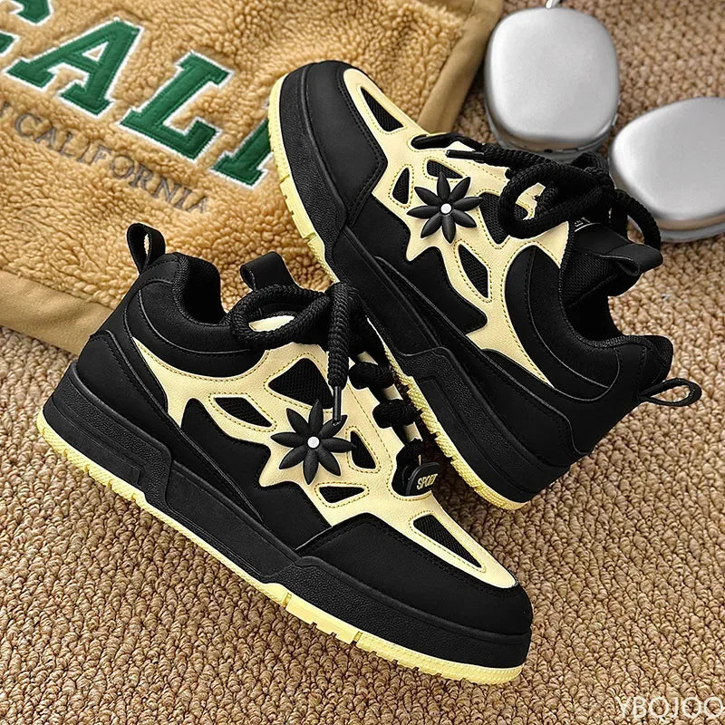 Men Platform Vulcanized Shoes New Fashion Increased Thick Sole Breathable Casual Wear Resistant Casual Sports Shoes for Men - Ellianto fashion Men's