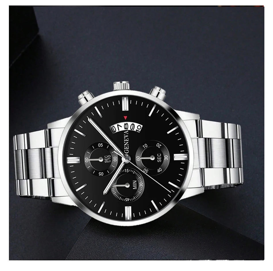 Fashion Men Watch Luxury Calendar Quartz Wrist Watch Business Watches Man Clock Male Bracelet Wristwatch - Ellianto fashion Men's