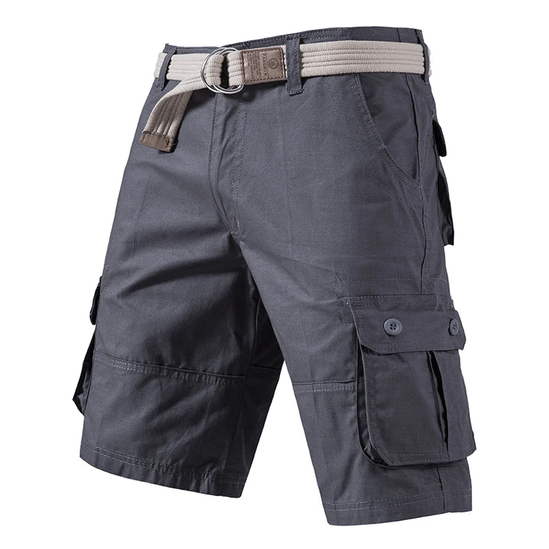 Cargo Knee Shorts Men Sports Casual Bermuda Shorts Plus Size Cotton Half Pants Golf Straight Running Gym Shorts Pants - Ellianto fashion Men's