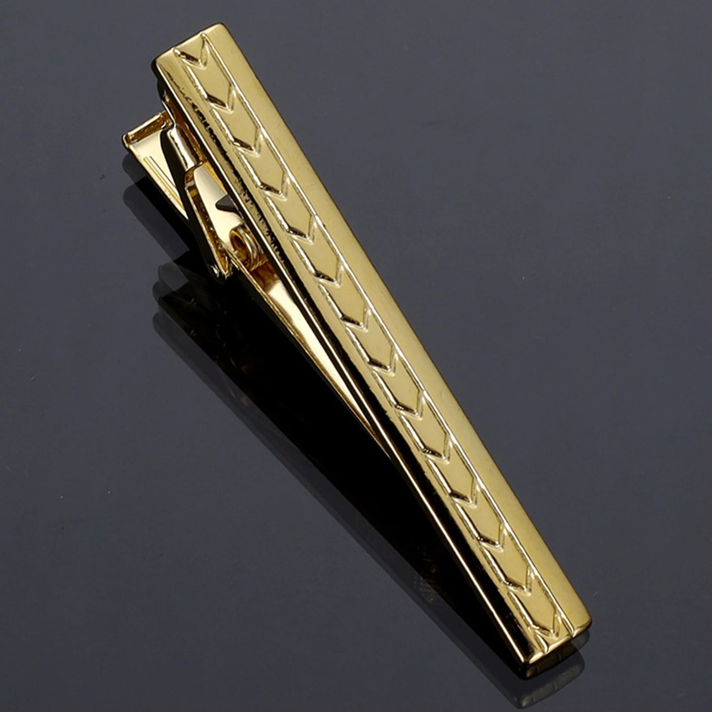 Metal Gold Color Tie Clip For Men Wedding Necktie Tie Clasp Clip Exquisite Gentleman Ties Business Tie Pin Men's Accessories - Ellianto fashion Men's