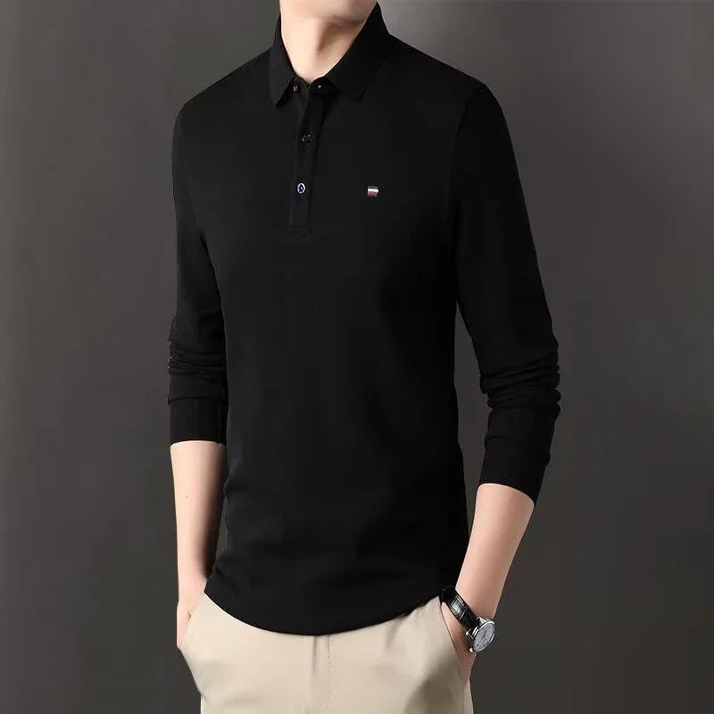 Hot Sale Comfortable Breathable Versatile Summer High Quality Top New Men Casual Polo Shirt Male Fashion Embroidered Long Sleeve - Ellianto fashion Men's
