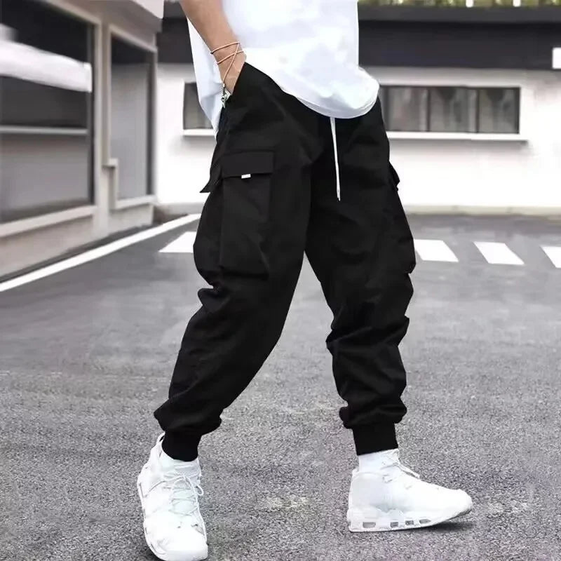 Fashionable High-Waisted Wide-Leg Casual Pants For Men New Summer Parachute Pants Versatile Sporty Trousers Ins Trendy - Ellianto fashion Men's