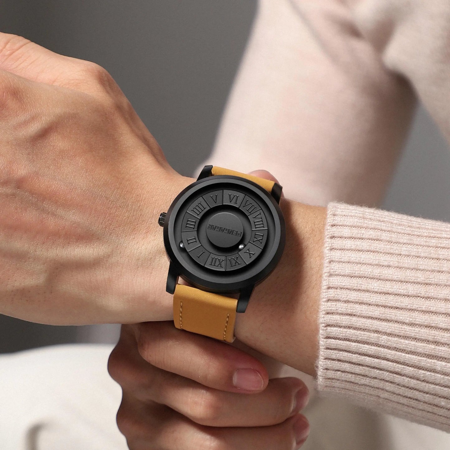 2025 New Men's Watches Top Luxury Quartz Watch For Men Creative Scrolling Pointer Magnetic Force Wrist Clock Relogio Masculino - Ellianto fashion Men's