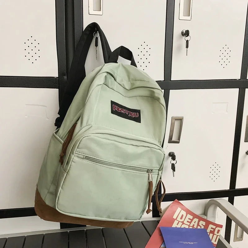 Vintage Woman Backpack Man Large Capacity Waterproof Nylon Travel Bag Preppy Schoolbag for Teenage Boy Girl College Student Bags - Ellianto fashion Men's