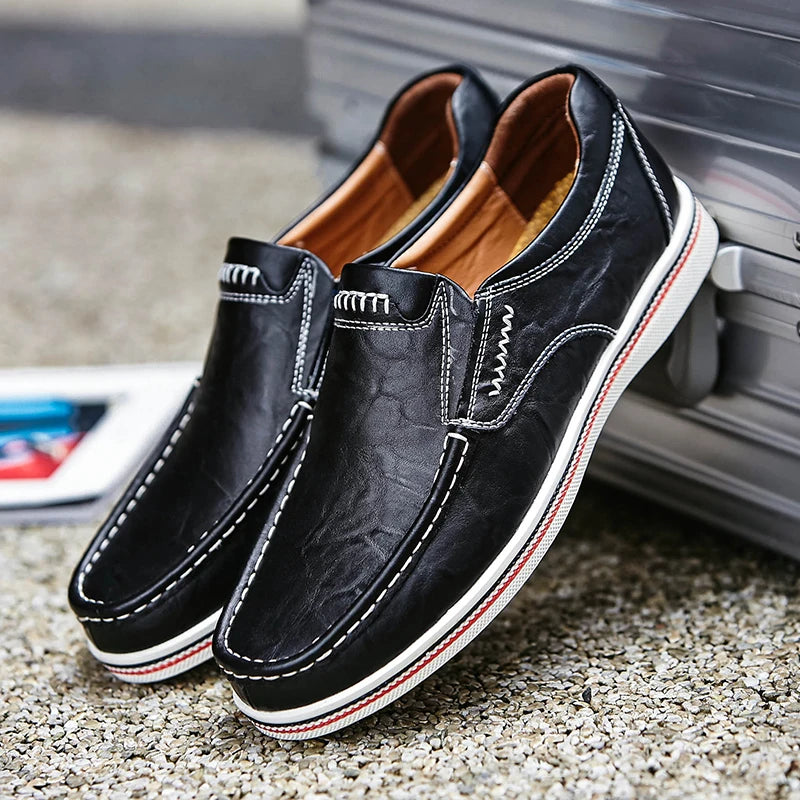 Men's Leather Casual loafers Shoes wedding Dress Shoes New Big Size Moccasins Shoes Suede shoes High Quality zapatos - Ellianto fashion Men's